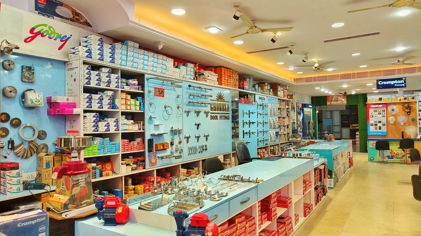 Electrical Hardware Showroom Interior Architecture